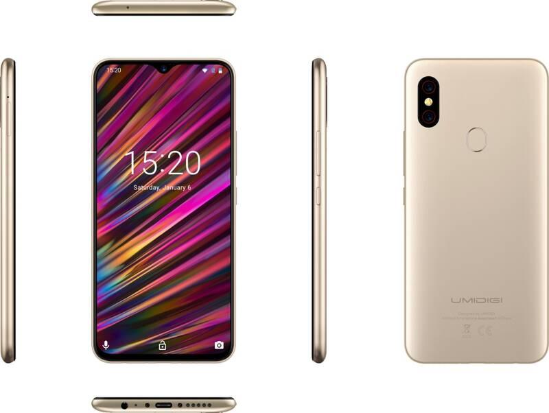 Mobilní telefon UMIDIGI F1 zlatý, Mobilní, telefon, UMIDIGI, F1, zlatý