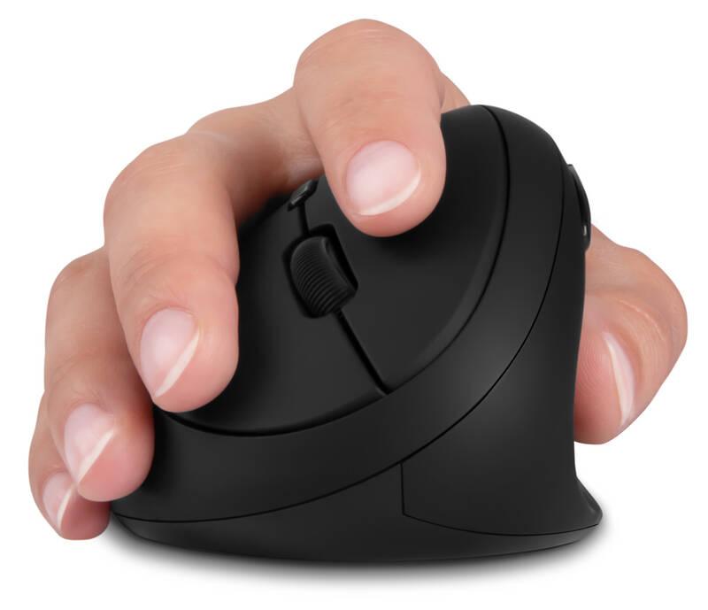 Myš Connect IT vertikální, ergonomická pro ženy černá