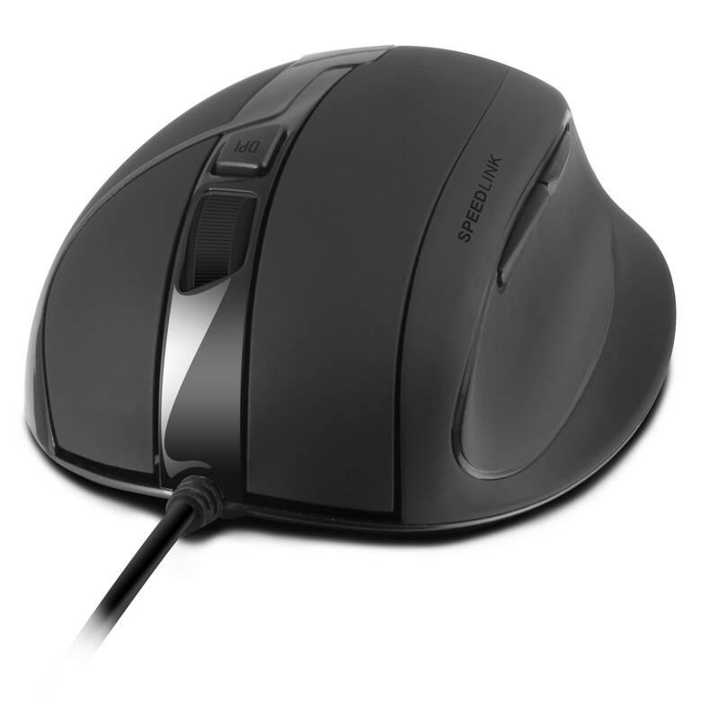 Myš Speed Link Obsidia, ergonomická černá, Myš, Speed, Link, Obsidia, ergonomická, černá