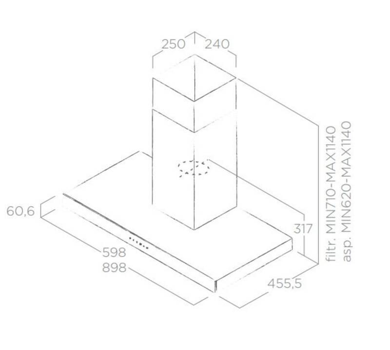 Odsavač par Elica JOY WHIX A 60 nerez