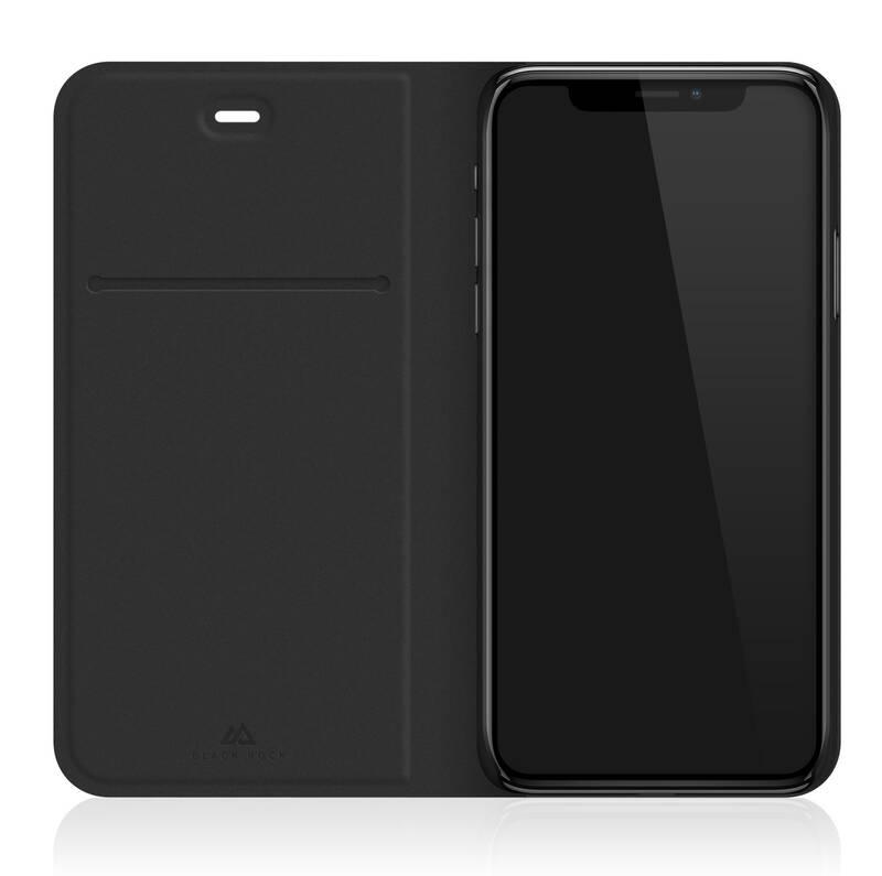Pouzdro na mobil flipové Black Rock Flex Carbon Booklet pro Apple iPhone X Xs černé