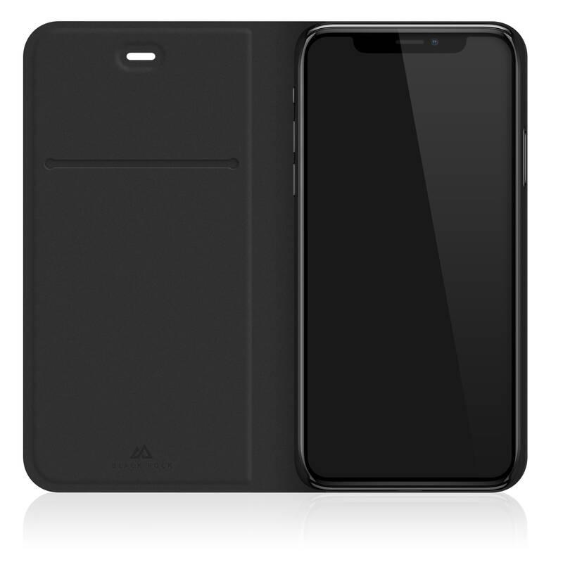 Pouzdro na mobil flipové Black Rock Flex Carbon Booklet pro Apple iPhone Xs Max černé