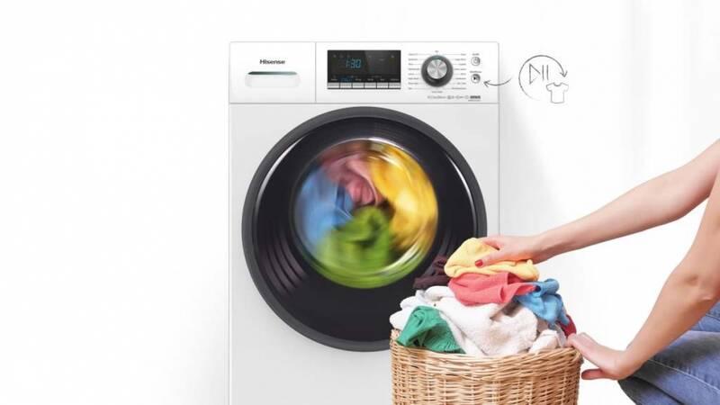 Pračka se sušičkou Hisense WDBL1014V bílá barva