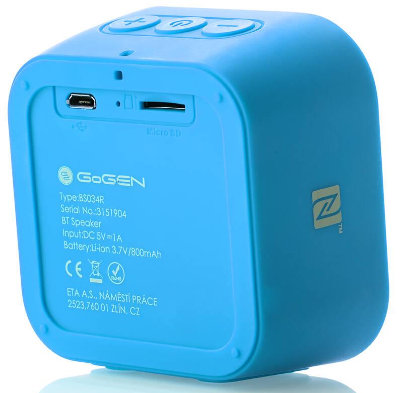 Přenosný reproduktor GoGEN BS 034BL modrý