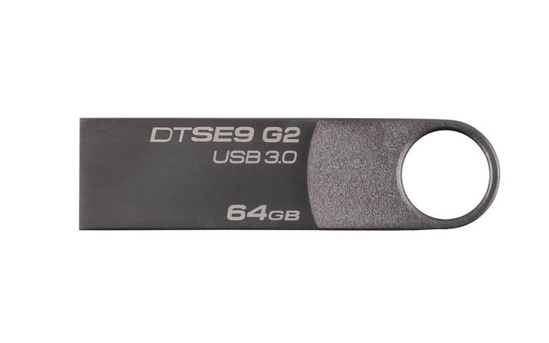 USB Flash Kingston DataTraveler SE9 G2 Premium 64GB šedý kovový