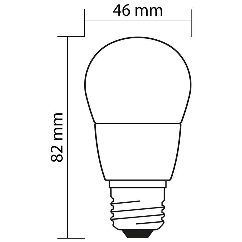 Žárovka LED McLED kapka, E27, 3,5W, teplá bílá