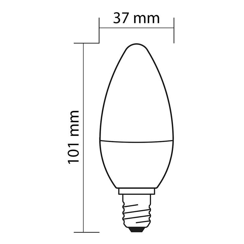 Žárovka LED McLED svíčka, E14, 5,5W, teplá bílá