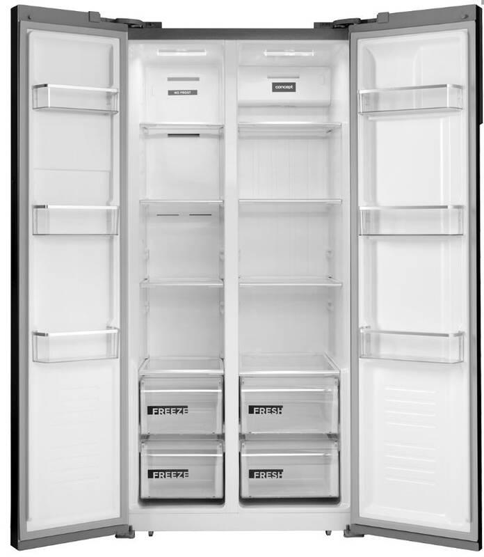 Americká lednice Concept LA7383 nerez