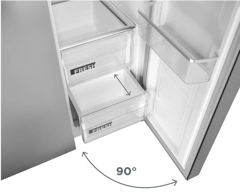 Americká lednice Concept LA7383 nerez