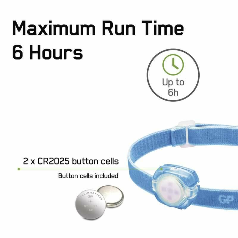 Čelovka GP 1× LED, 2× 2025 - modrá