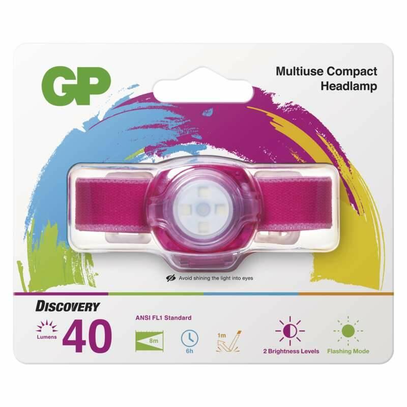 Čelovka GP 1× LED, 2× 2025 - růžová