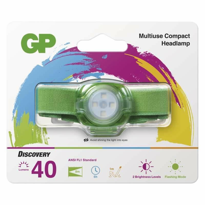 Čelovka GP 1× LED, 2× 2025 - zelená