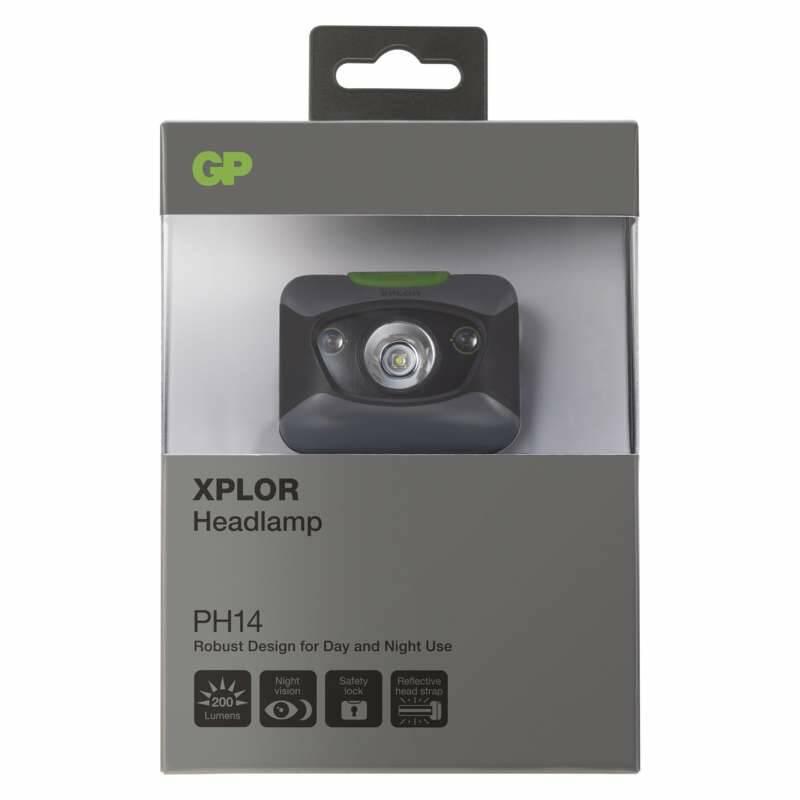 Čelovka GP 3 W LED 2× červená LED