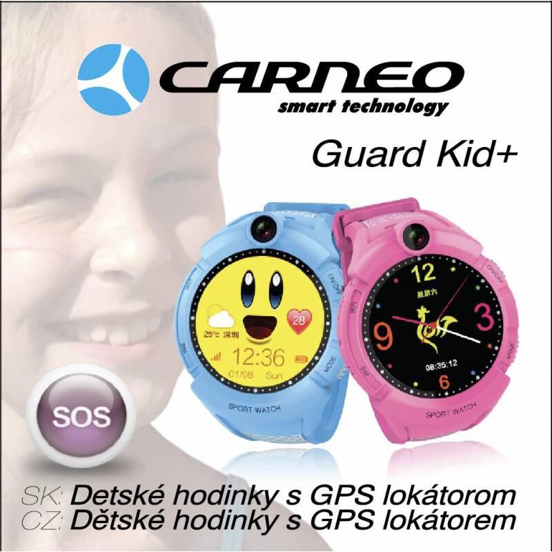 Chytré hodinky Carneo GuardKid GPS dětské růžový