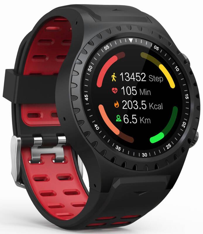 Chytré hodinky Evolveo SportWatch M1S červený