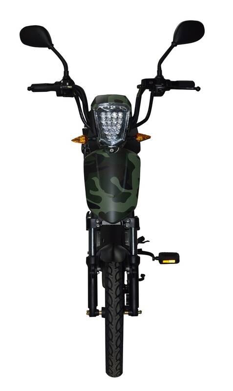 Elektrická motorka RACCEWAY E-Babeta E-BABETA, maskáč