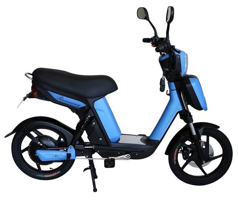 Elektrická motorka RACCEWAY E-Babeta E-BABETA , modrý-matný modrá barva