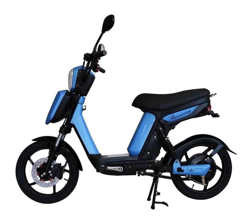 Elektrická motorka RACCEWAY E-Babeta E-BABETA , modrý-matný modrá barva