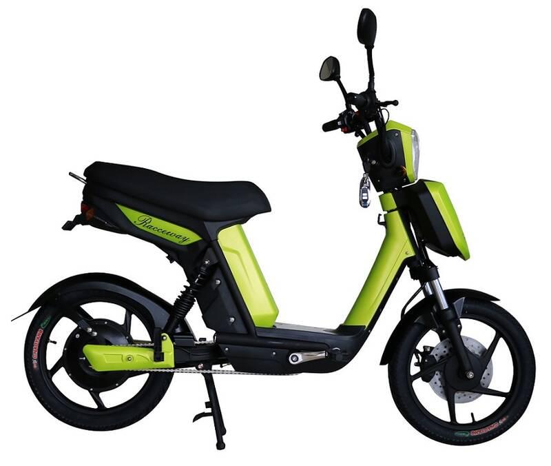 Elektrická motorka RACCEWAY E-Babeta E-BABETA, zelený-metalíza zelená barva