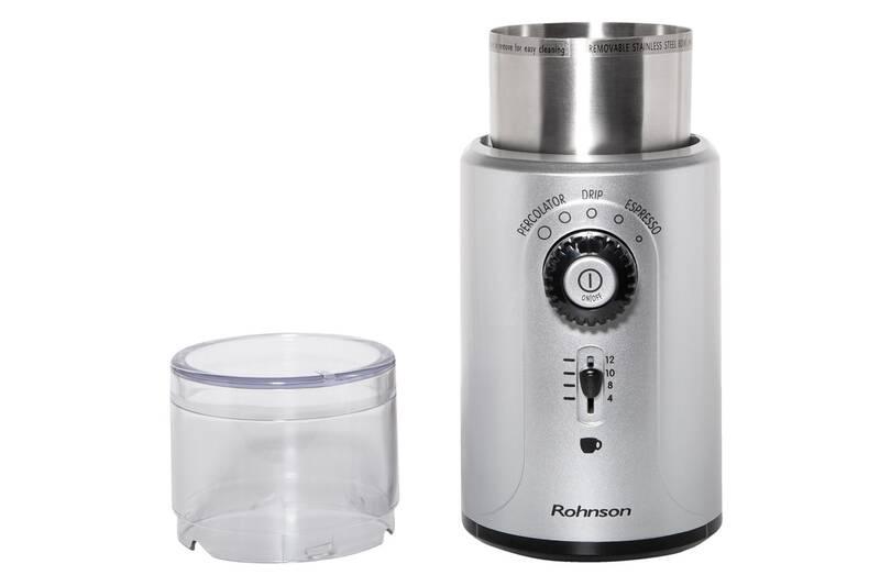 Kávomlýnek Rohnson R-942 stříbrný