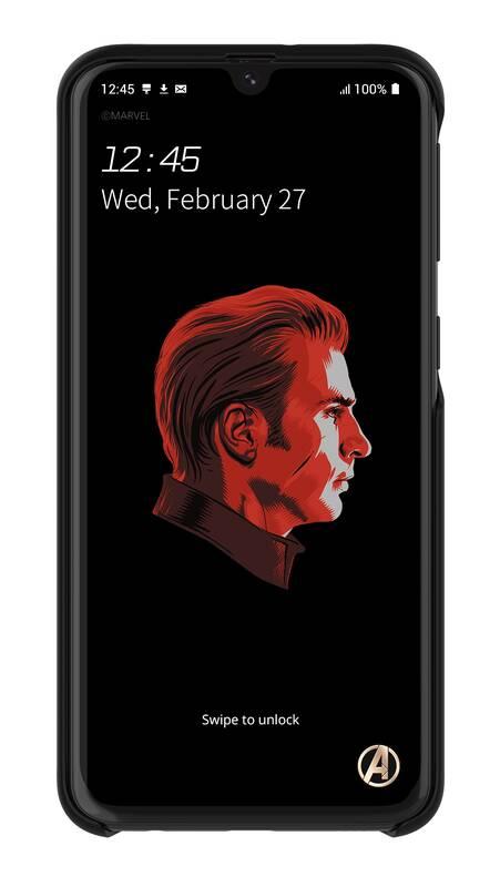 Kryt na mobil Samsung Smart Cover Avengers pro Galaxy A40 černý