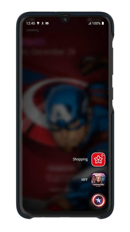 Kryt na mobil Samsung Smart Cover Captain America pro Galaxy A50 modrý