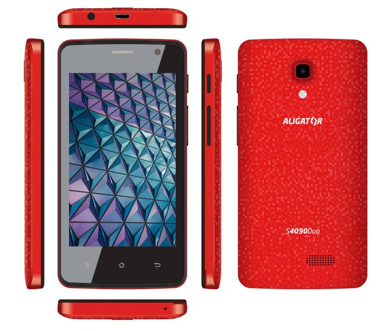 Mobilní telefon Aligator S4090 červený, Mobilní, telefon, Aligator, S4090, červený