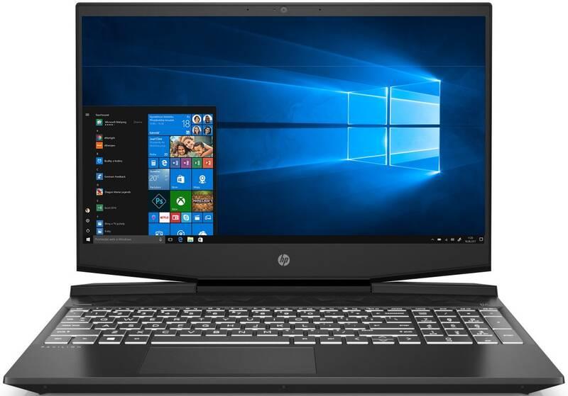 Notebook HP Pavilion Gaming 15-dk0008nc černý bílý