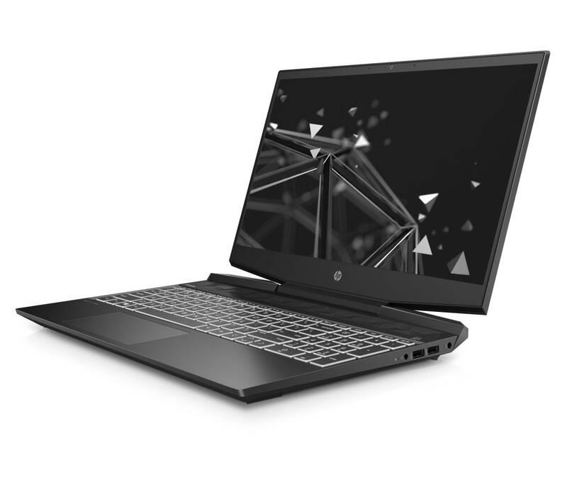 Notebook HP Pavilion Gaming 15-dk0009nc černý bílý