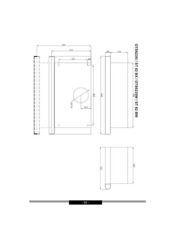 Odsavač par Amica ST 62 BW bílý