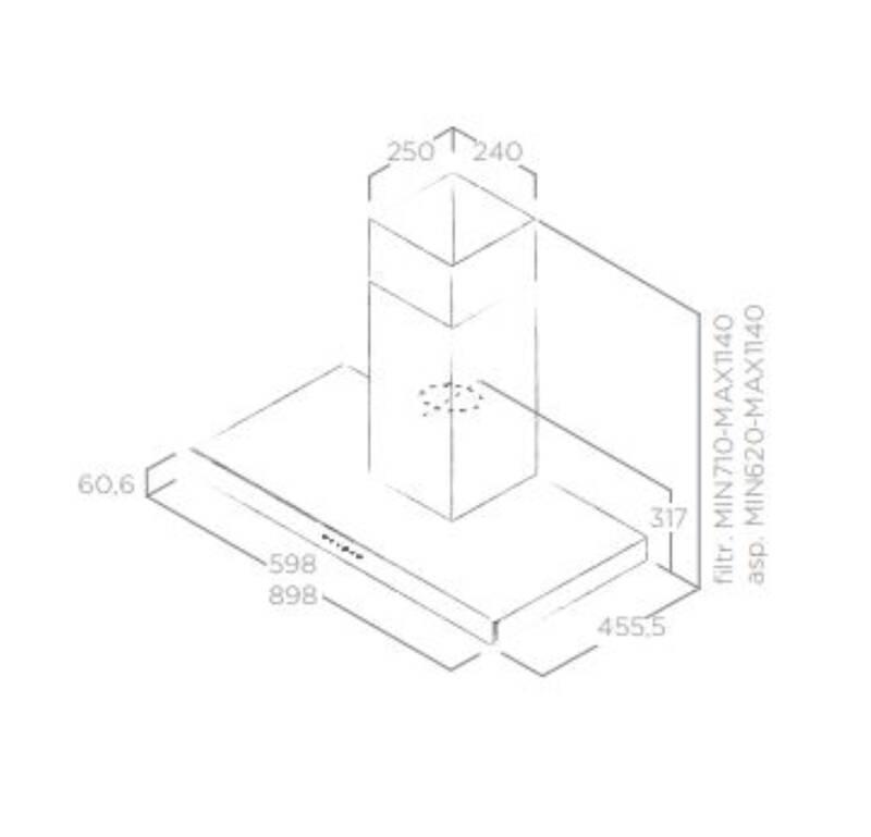 Odsavač par Elica JOY WHIX A 90 nerez
