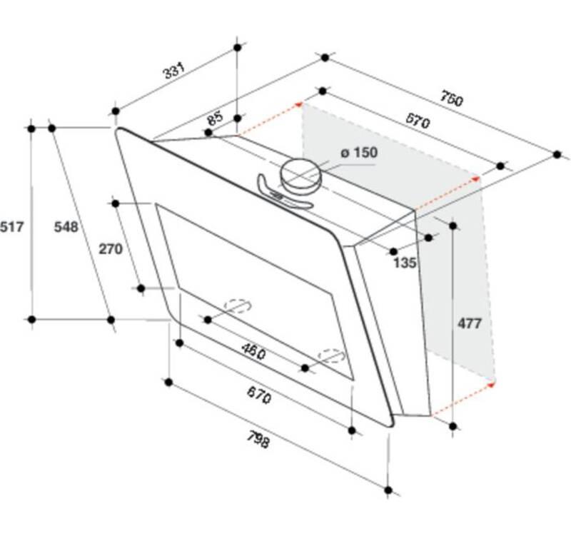 Odsavač par Whirlpool W Collection AKR 855 1 G BL černý