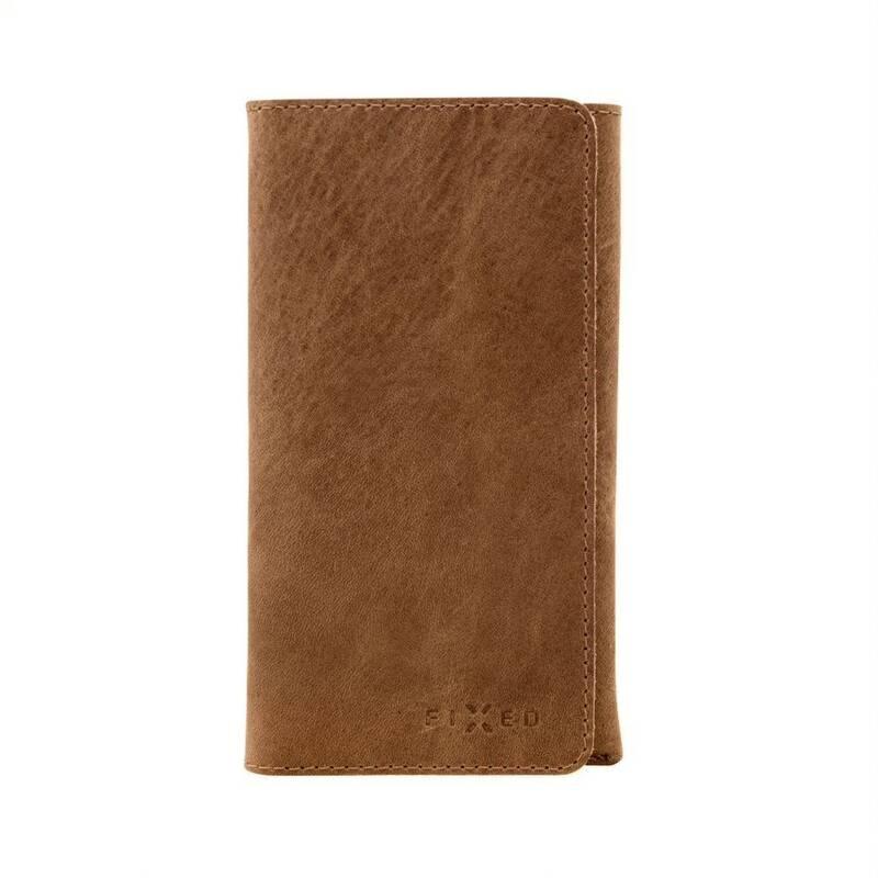 Pouzdro na mobil flipové FIXED Pocket Book pro Apple iPhone XR hnědé
