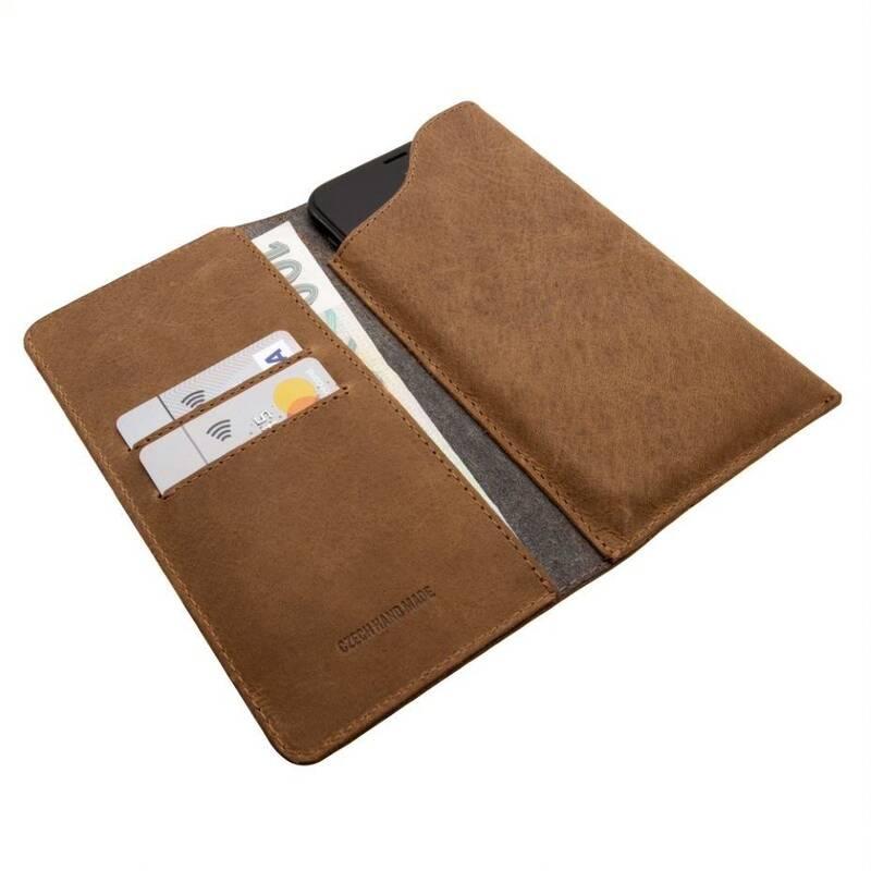 Pouzdro na mobil flipové FIXED Pocket Book pro Apple iPhone XR hnědé