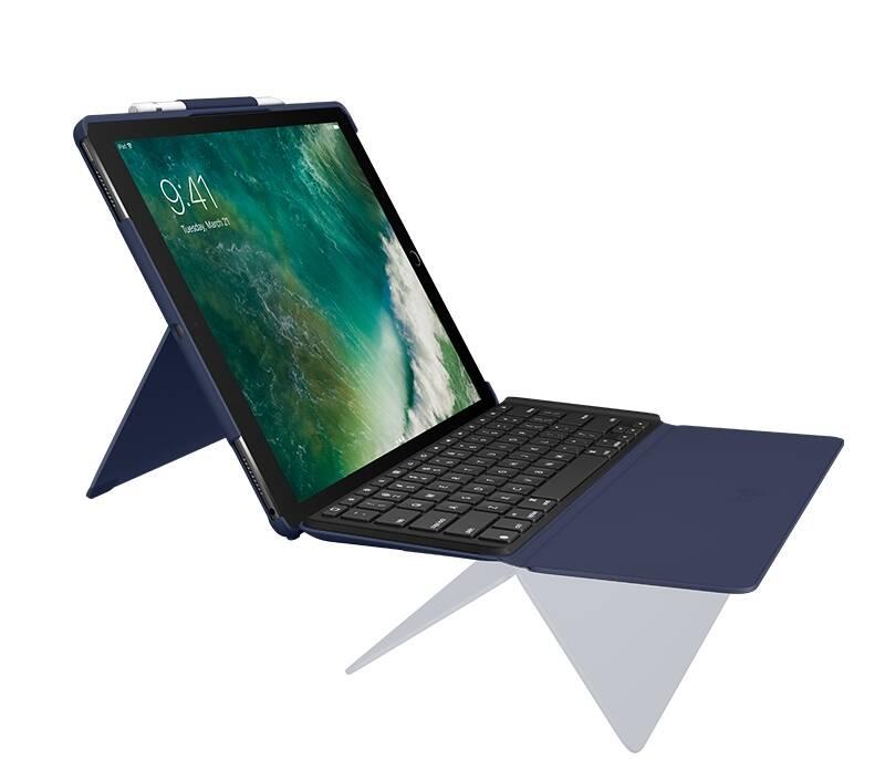 Pouzdro na tablet Logitech Slim Combo pro Apple iPad Pro 12,9 , UK modré