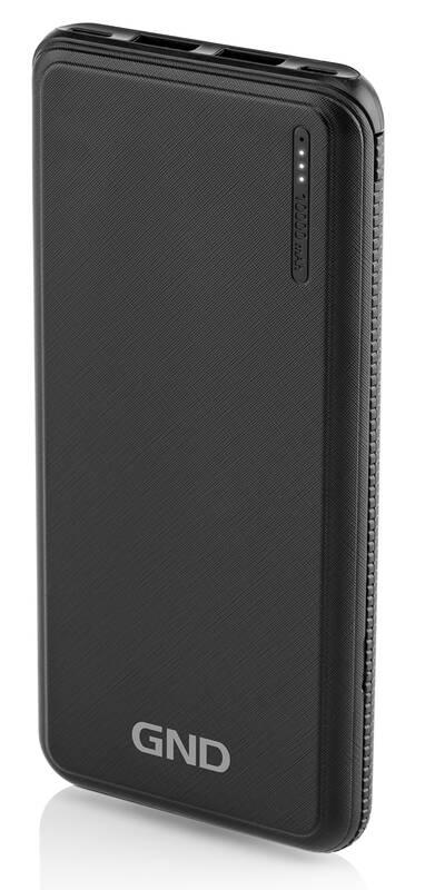 Powerbank GND 10000 mAh, USB-C, Lightning černá