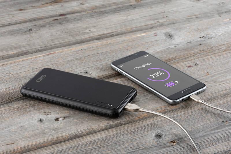 Powerbank GND 10000 mAh, USB-C, Lightning černá