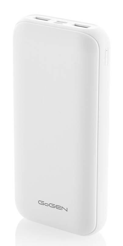 Powerbank GoGEN 20000 mAh, USB-C PD 18W bílá