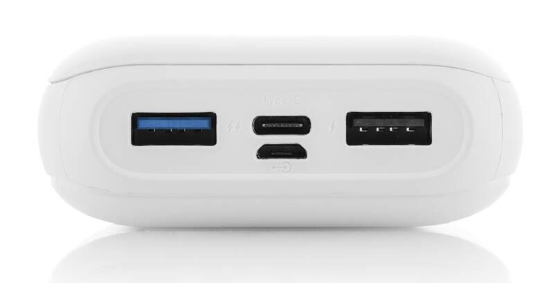 Powerbank GoGEN 20000 mAh, USB-C PD 18W bílá