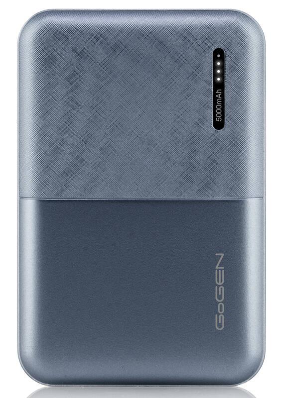 Powerbank GoGEN 5000 mAh, metalická modrá