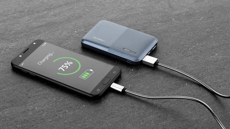 Powerbank GoGEN 5000 mAh, metalická modrá