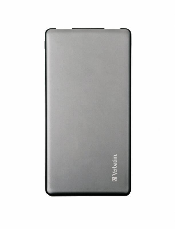 Powerbank Verbatim 5000 mAh, USB-C stříbrná