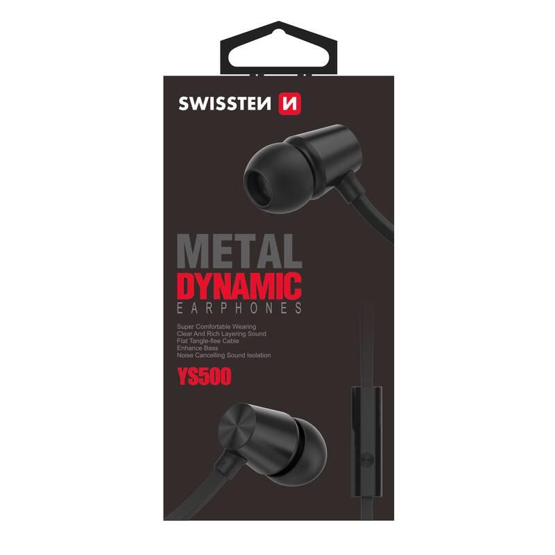 Sluchátka Swissten Dynamic YS500 černá, Sluchátka, Swissten, Dynamic, YS500, černá