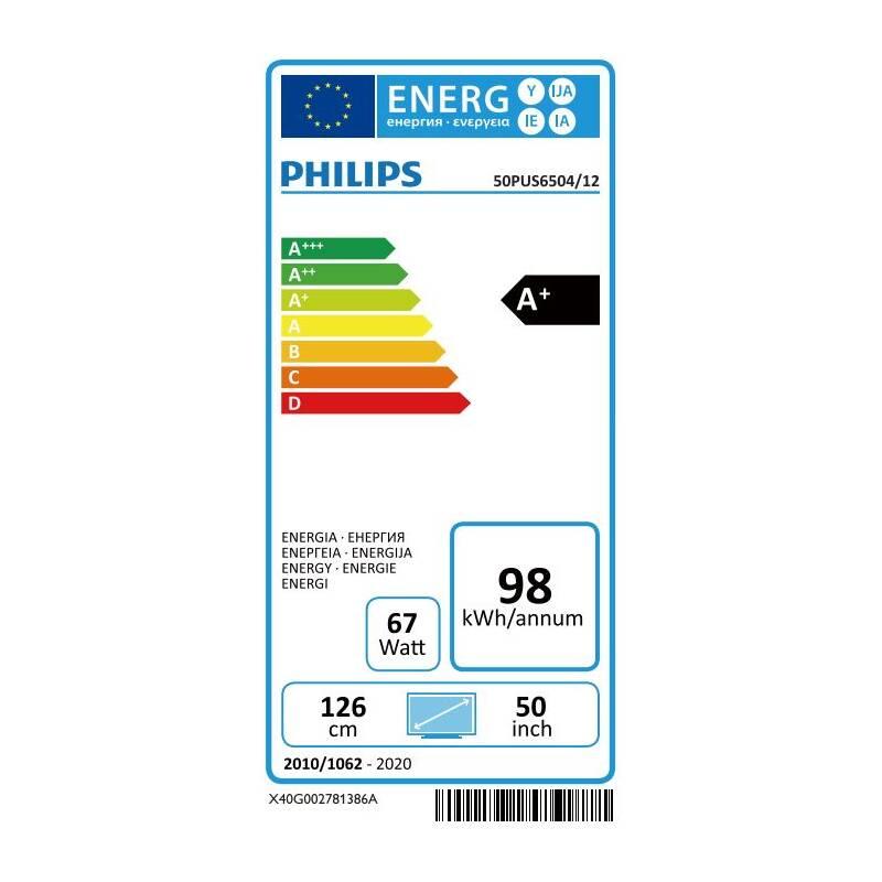 Televize Philips 50PUS6504 černá