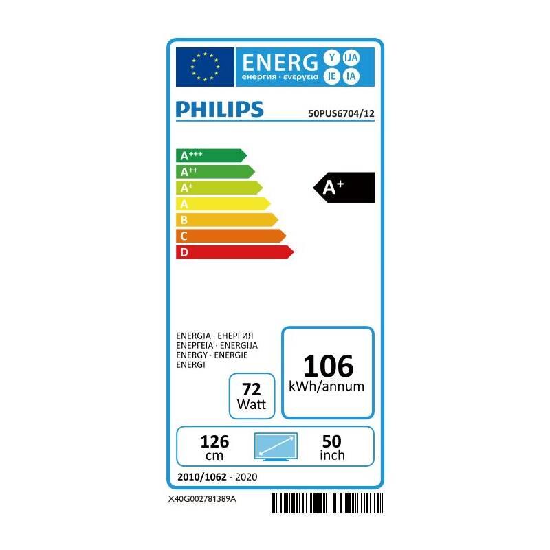 Televize Philips 65PUS6704 černá