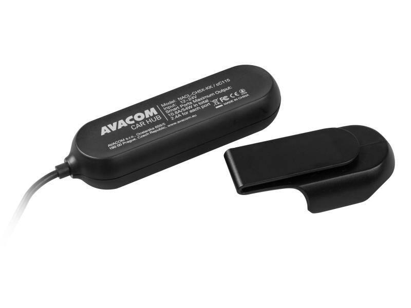 Adaptér do auta Avacom CarHUB 5x USB černý