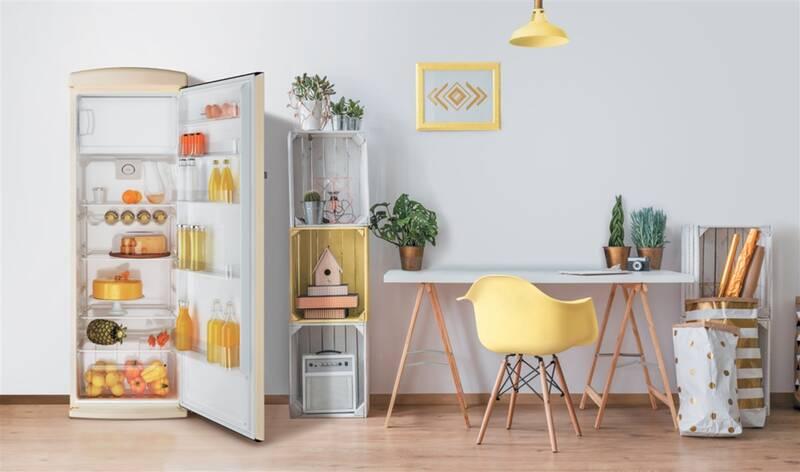 Chladnička Candy CVRO6174WH krémová