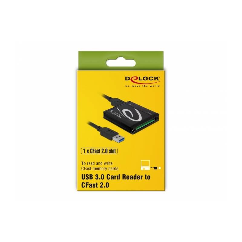 Čtečka paměťových karet DeLock USB 3.0 CFast černá, Čtečka, paměťových, karet, DeLock, USB, 3.0, CFast, černá