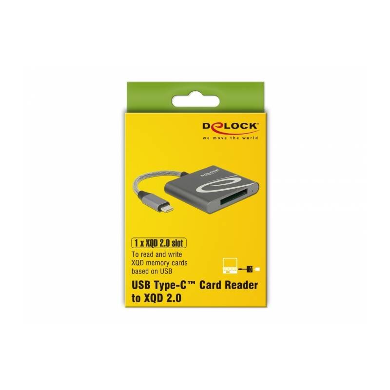 Čtečka paměťových karet DeLock USB-C XQD 2.0, Čtečka, paměťových, karet, DeLock, USB-C, XQD, 2.0