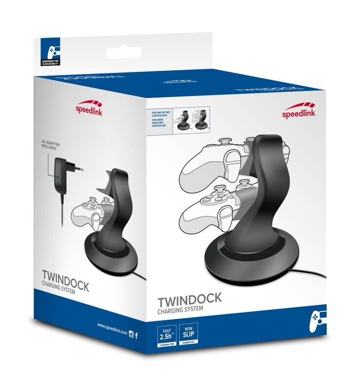 Dokovací stanice Speed Link Twindock pro PS4 DualShock 4 černá, Dokovací, stanice, Speed, Link, Twindock, pro, PS4, DualShock, 4, černá